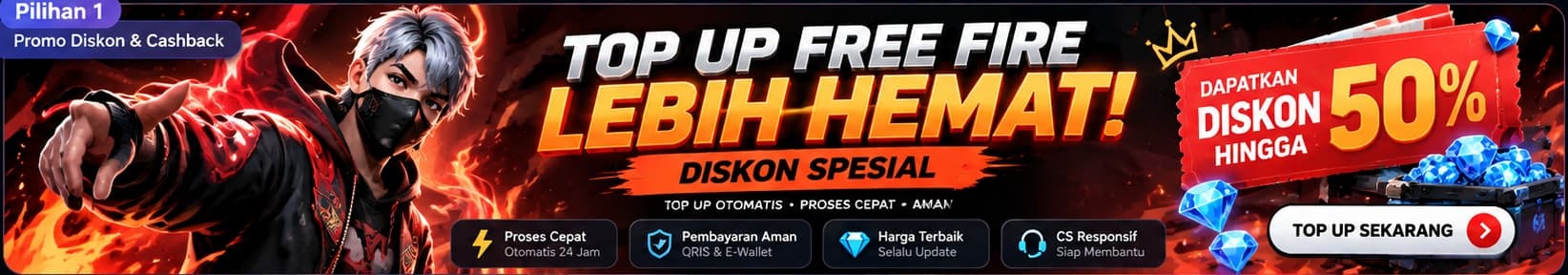 Promo diskon top up Free Fire 7 April Store